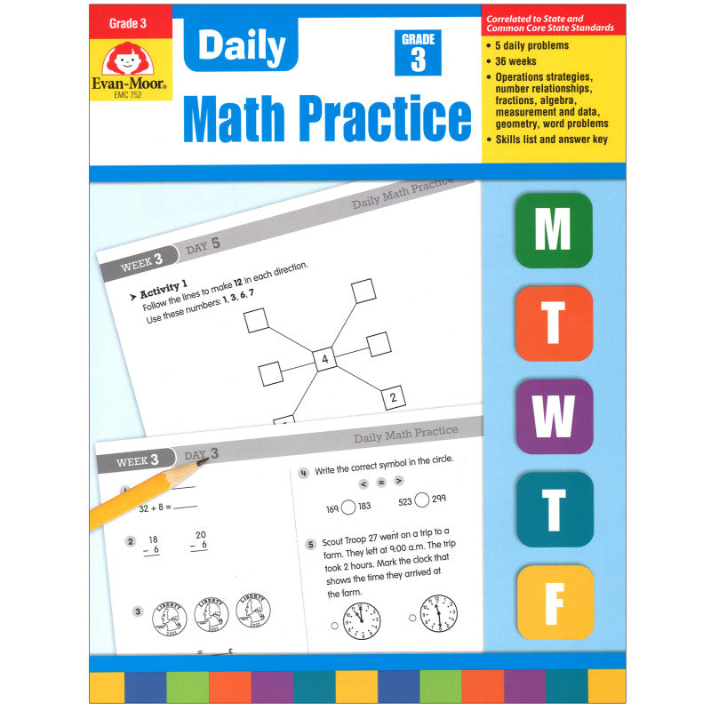 EVAN-MOOR - Daily Common Core Math Practice, Grade 3