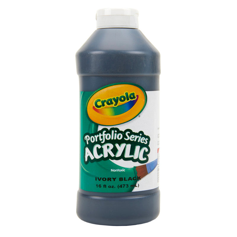 Portfolio Series Acrylic Paint, 16 oz., Ivory Black