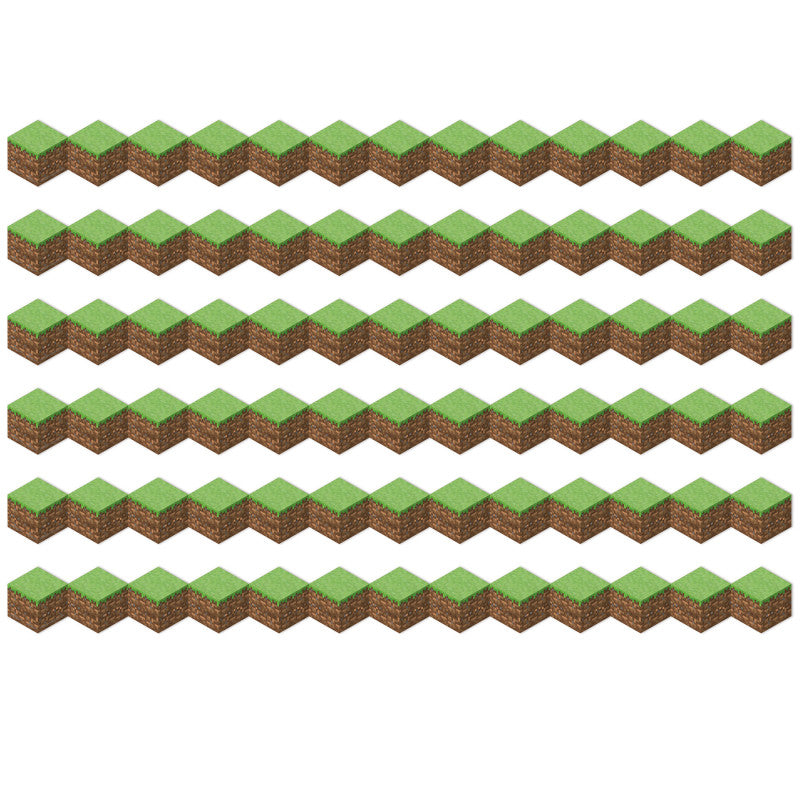 EUREKA - Minecraft Die-Cut Blocks Extra Wide Trim, 37 Feet Per Pack, 6 Packs