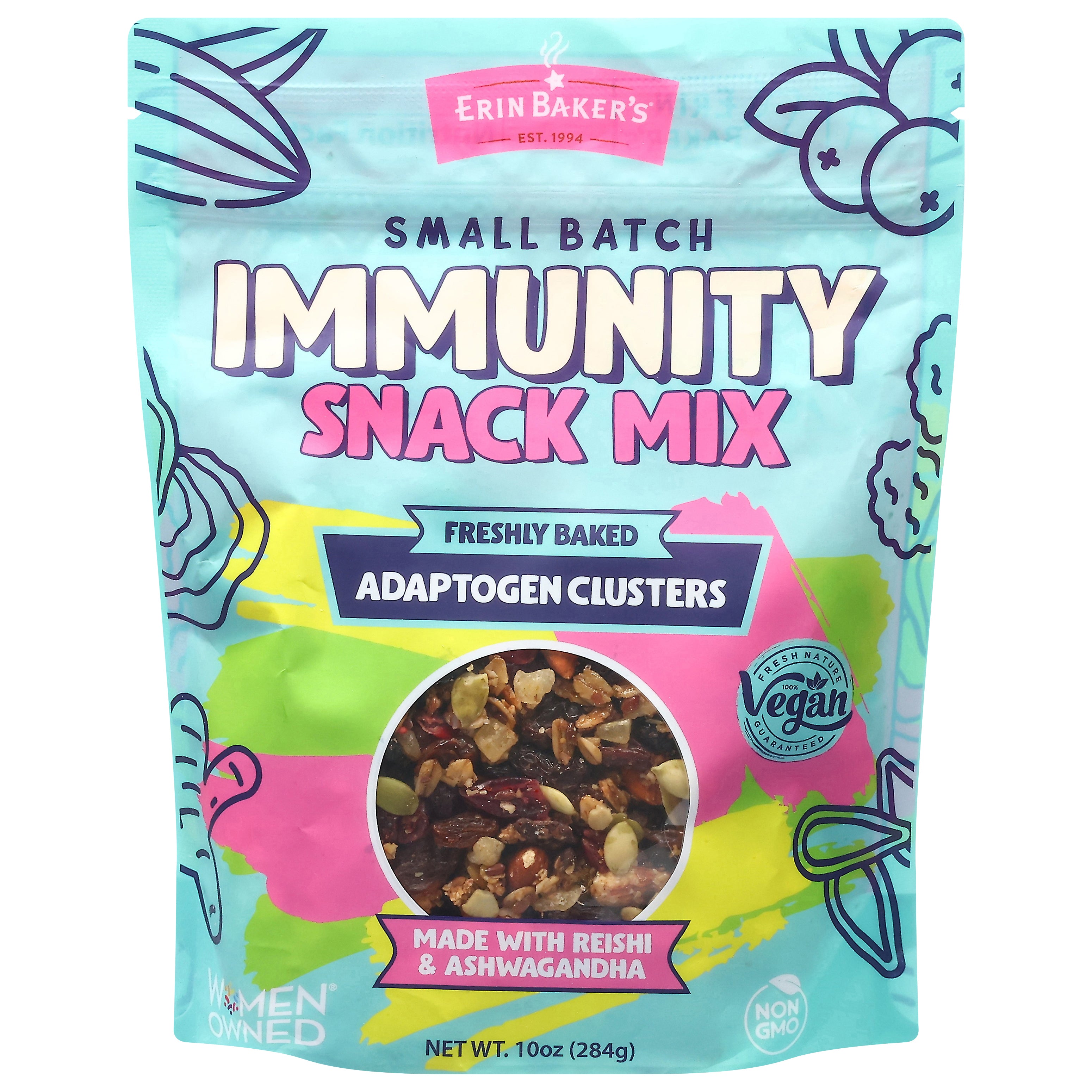 Erin Baker's Immunity Small Batch Snack Mix 10 oz - Case of 8