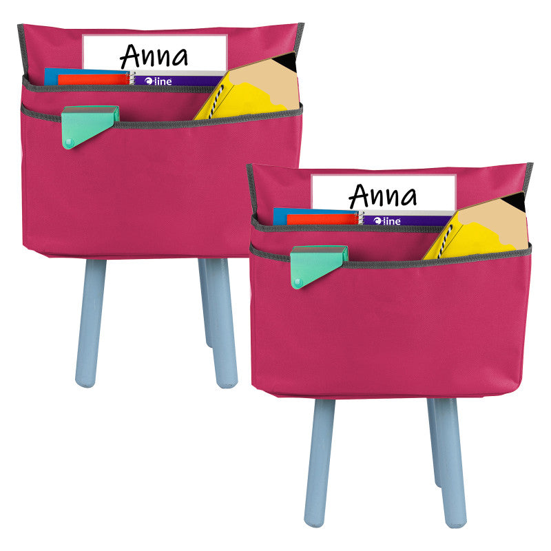 C-LINE - Large Chair Cubbie™, 17", Sunset Red, Pack of 2