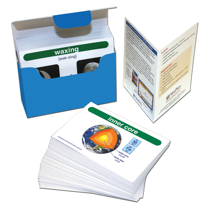 NEWPATH LEARNING - Earth Science Vocabulary Builder Flash Card Set, Middle School