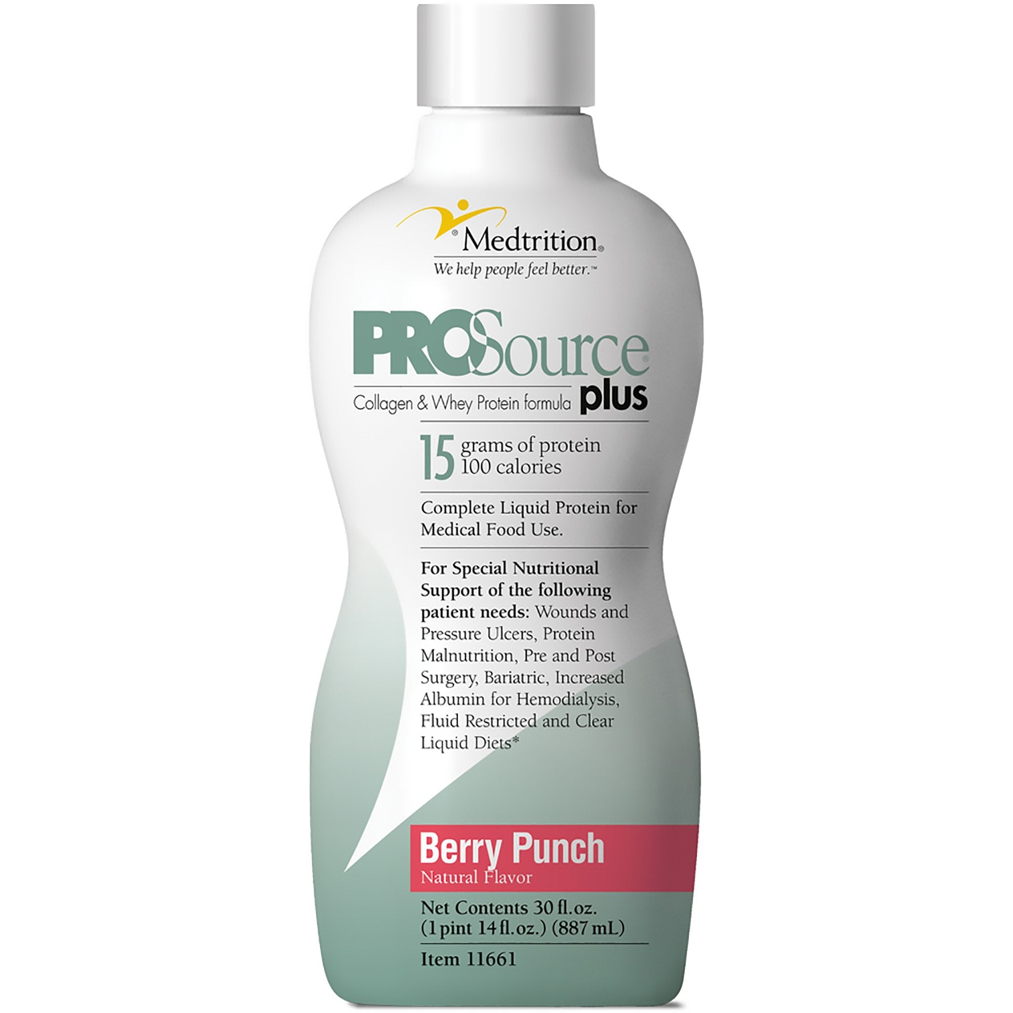 Medtrition/National Nutrition - Oral Supplement ProSource® Plus Berry Punch Flavor Liquid 30 oz. Bottle [1/EA]