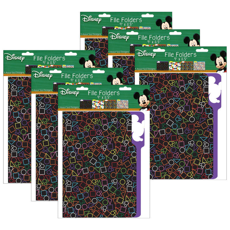 EUREKA - Geo Mickey® File Folders, 4 Per Pack, 6 Packs