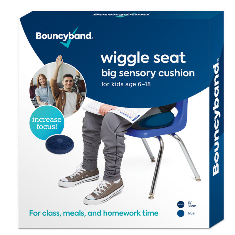 BOUNCYBAND - Big Wiggle Seat Sensory Cushion, Blue