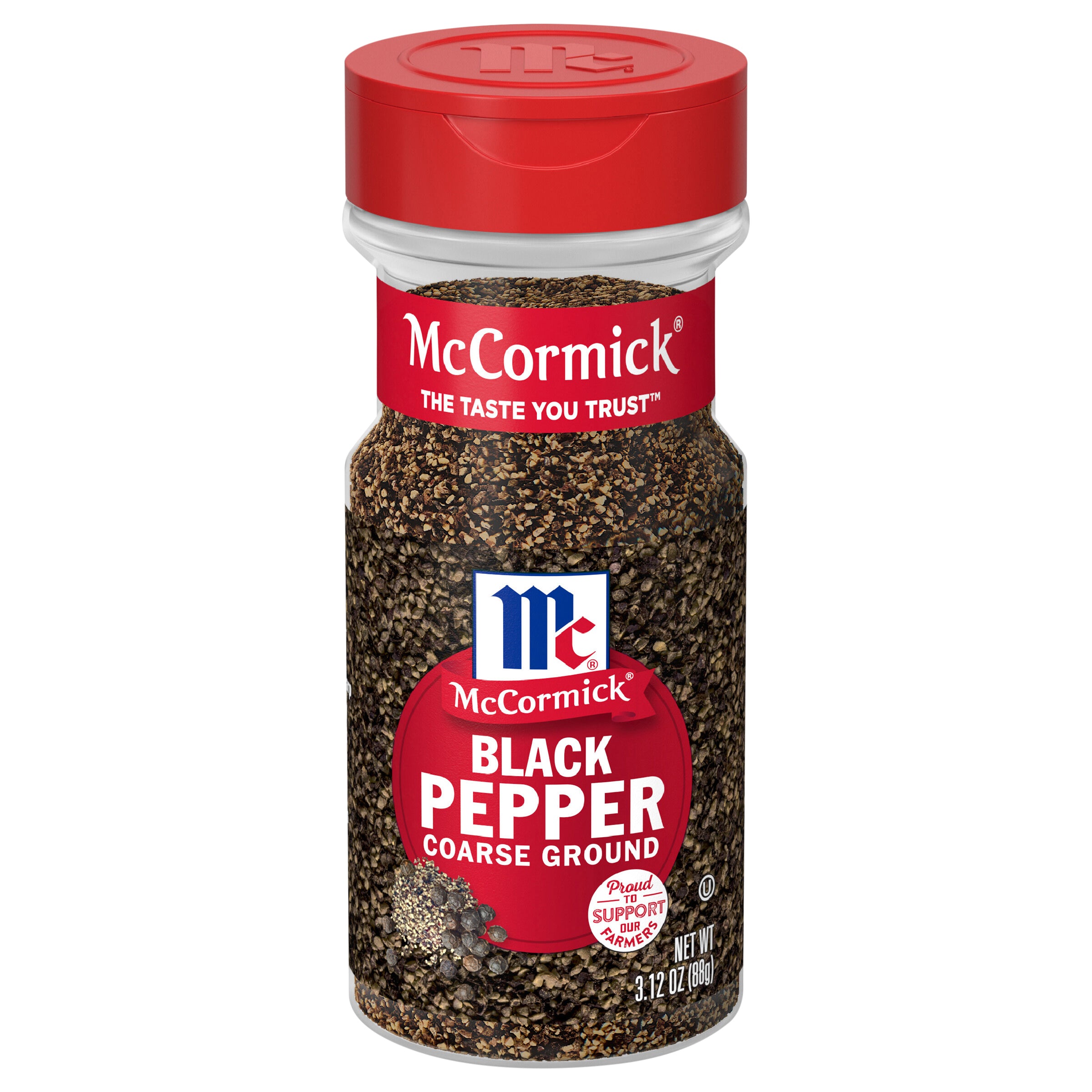 McCormick Black Pepper - Coarse Ground, 3.12 oz - Case of 12