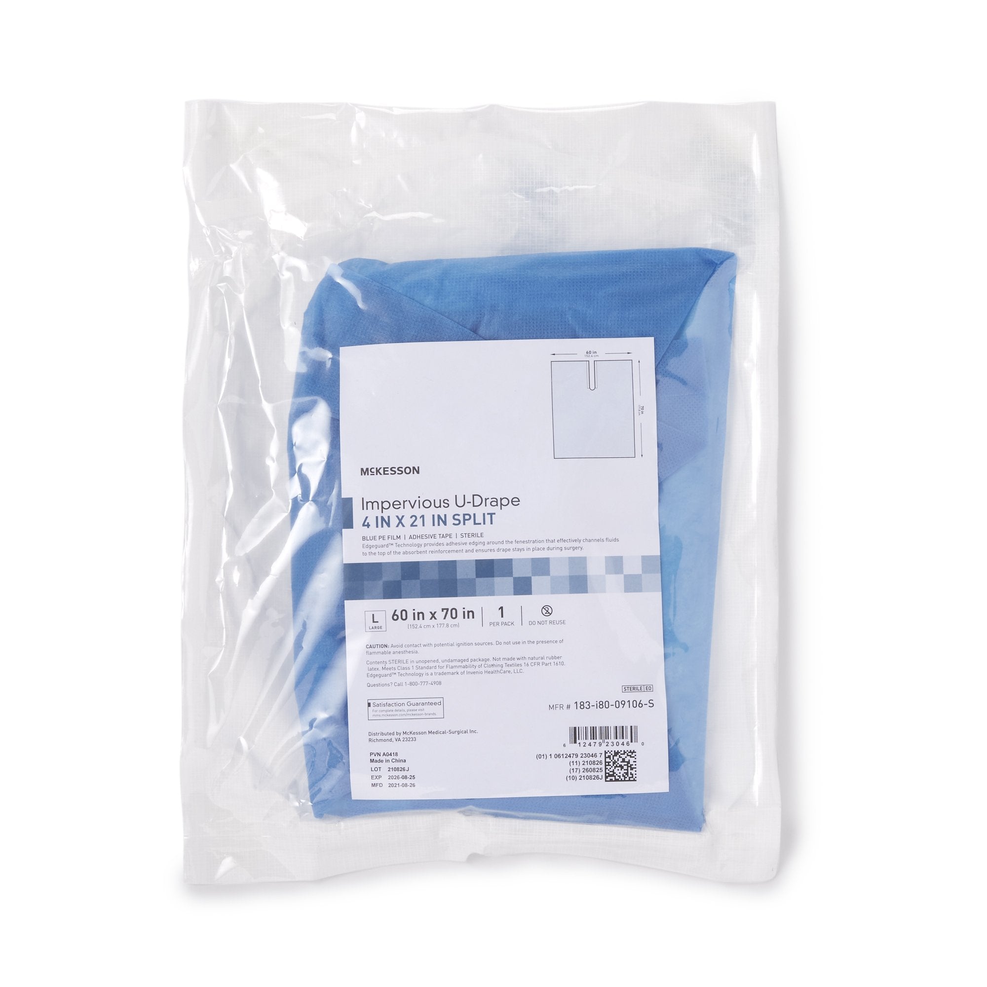 McKesson Brand - Orthopedic Drape McKesson Impervious U-Drape 60 W X 70 L Inch Sterile [1/PK]