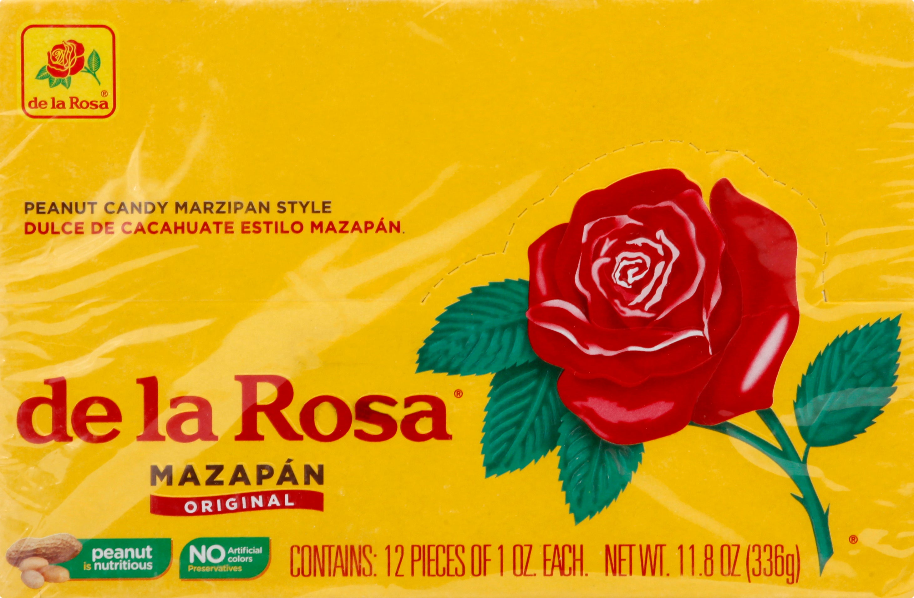 De La Rosa Marzipan Style Peanut Candy 12 ea - Case of 1