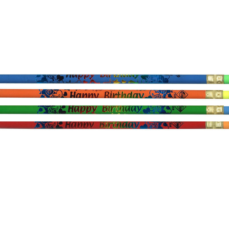 MOON PRODUCTS - Happy Birthday Pencil, Gross, Pack of 144