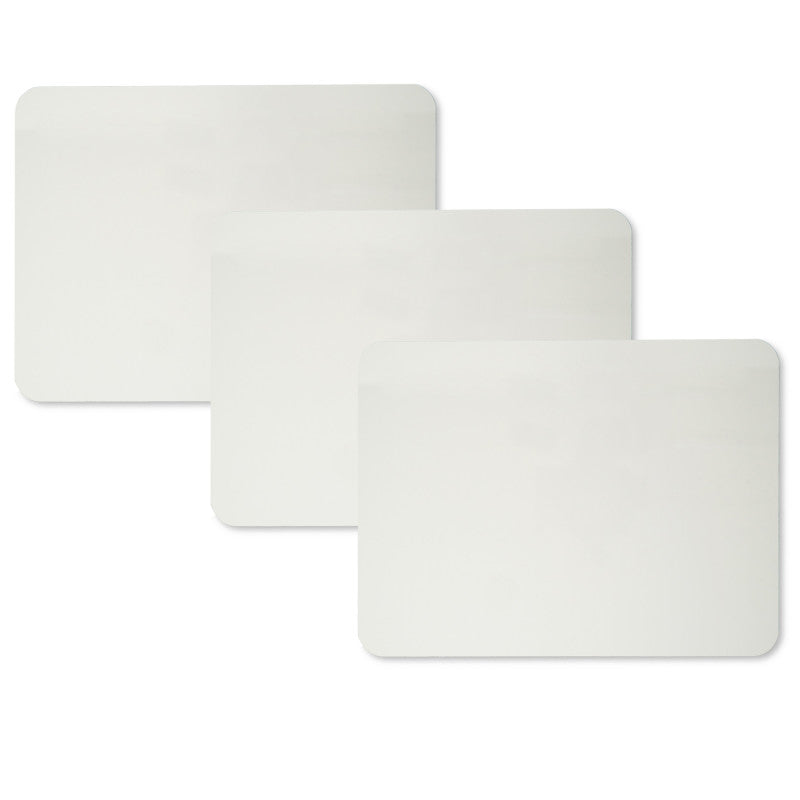 CHARLES LEONARD - Magnetic Dry Erase Board, Two Sided, Plain/Plain, 9" x 12", Pack of 3