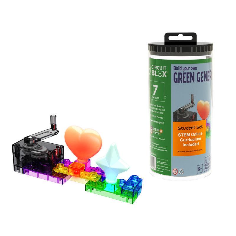 E-BLOX - Circuit Blox Green Generator 7 Project Student Set