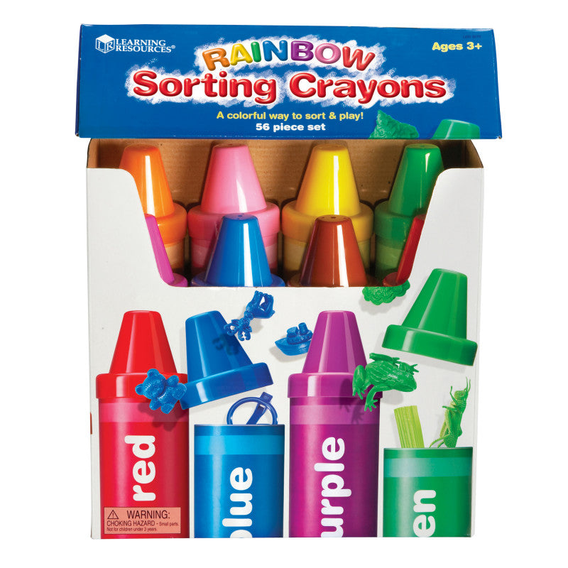 LEARNING RESOURCES - Rainbow Sorting Crayons, 56 Pieces