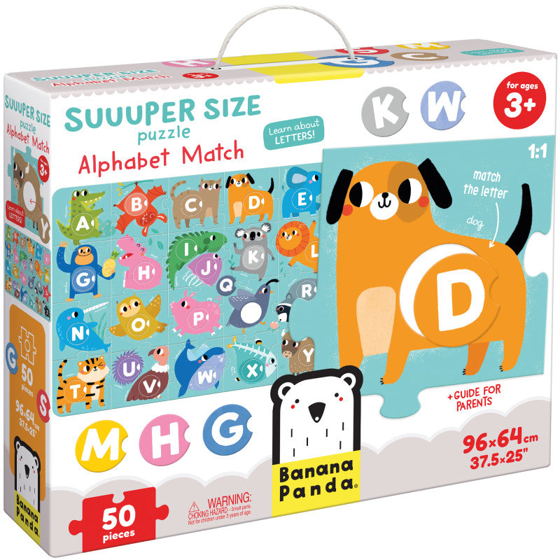 BANANA PANDA - Suuuper Size Puzzle Alphabet Match, Age 3+