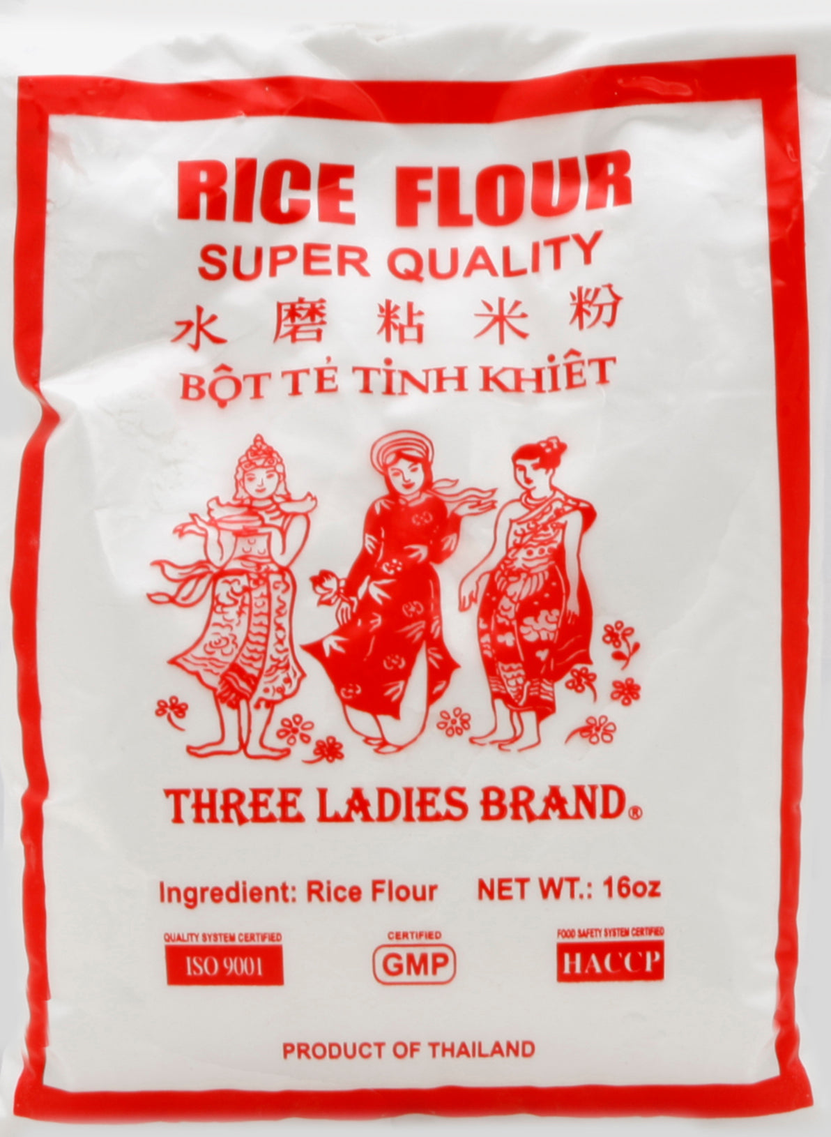 Three Ladies Rice Flour 16 oz - Case of 12