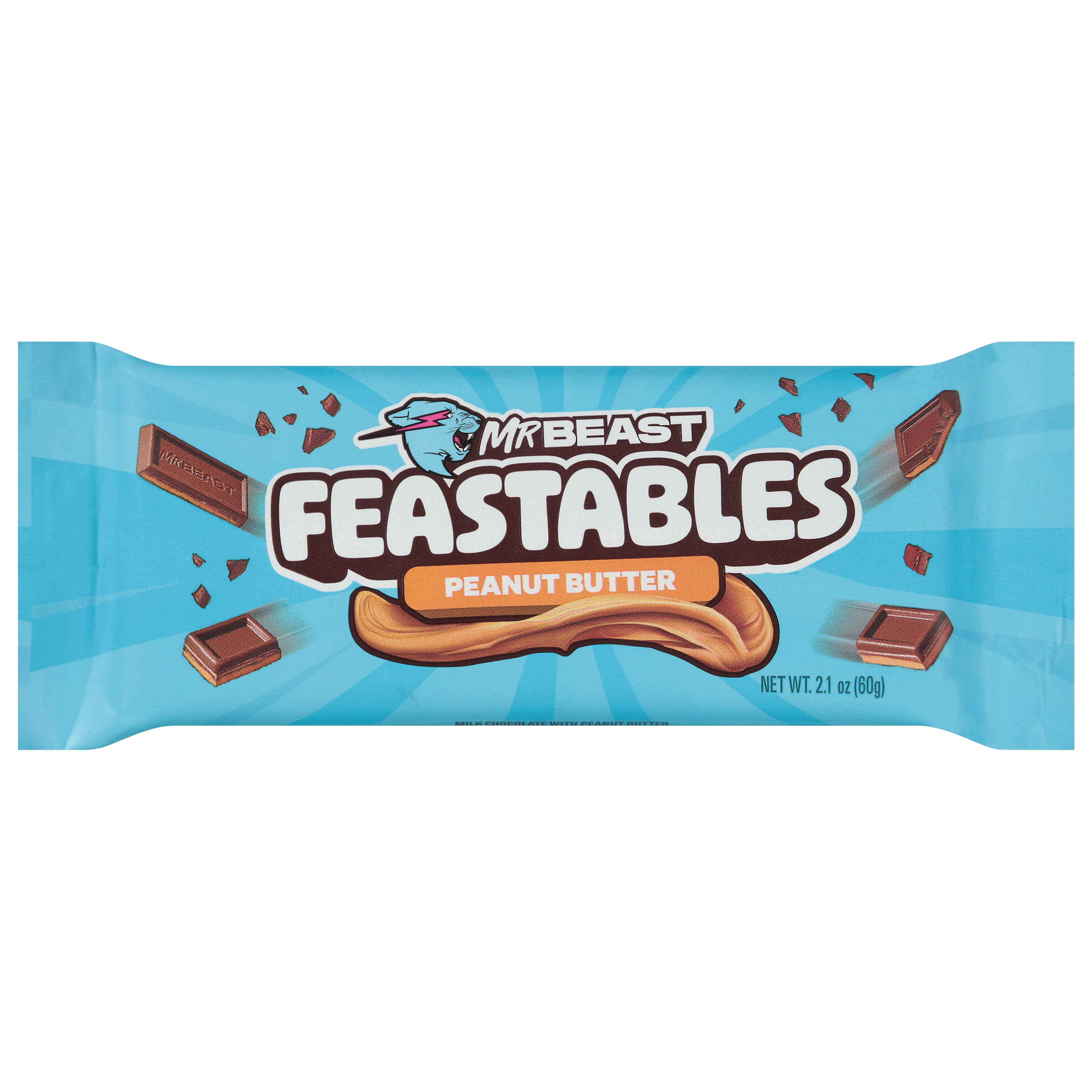 Feastables Peanut Butter Milk Chocolate 2.1 oz - Case of 10