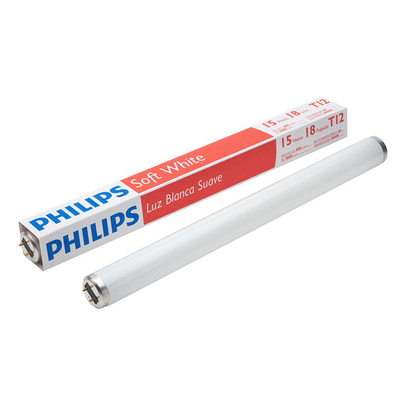 PHILIPS - Philips Alto 15 W T12 1.5 in. D X 18 in. L Fluorescent Bulb Soft White Linear 3000 K 1 pk - Case of 6