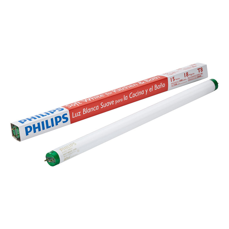 PHILIPS - Philips Alto 15 W T8 1 in. D X 18 in. L Fluorescent Bulb Bright White Linear 3000 K 1 pk - Case of 6