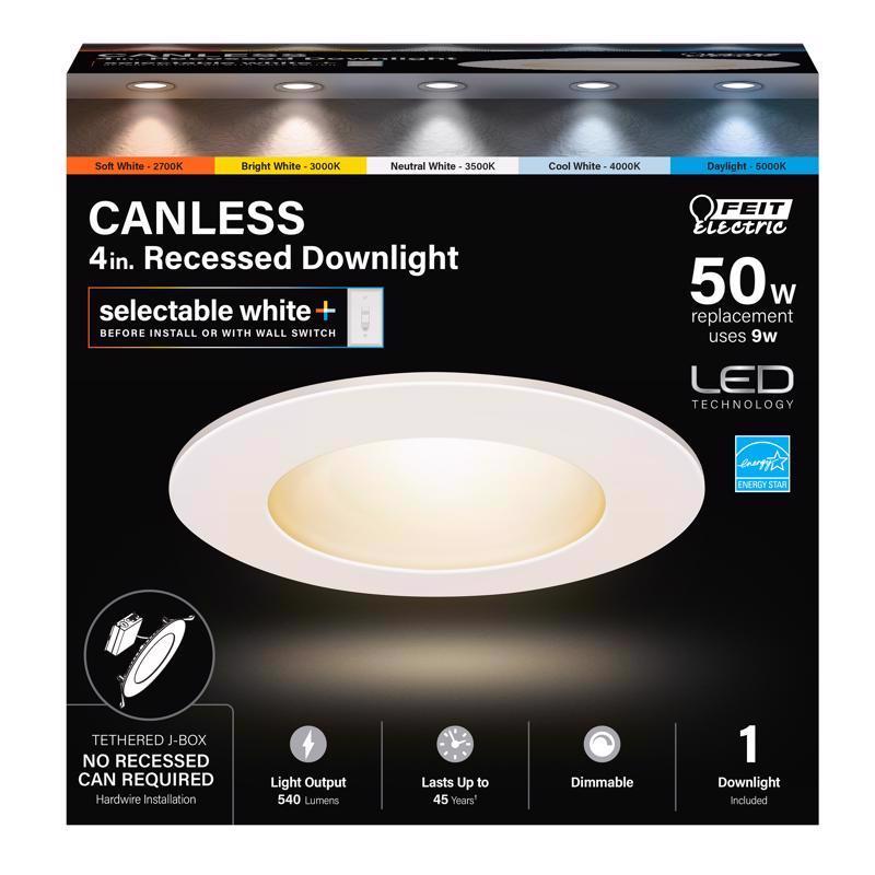 FEIT - Feit LED Retrofits White 5 in. W LED Canless Recessed Downlight 9 W [LEDR4XT/5CCT]