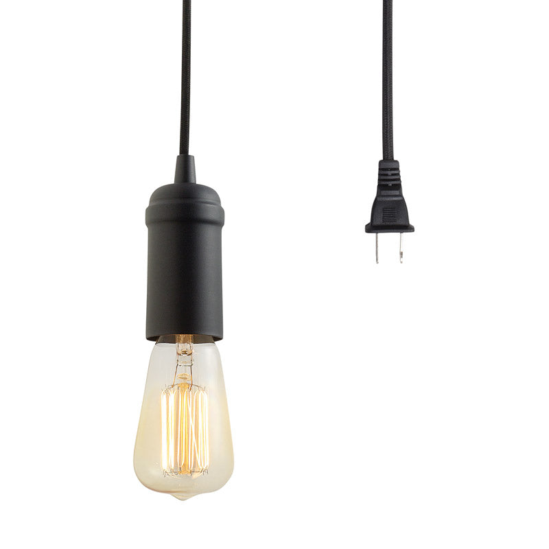 GLOBE ELECTRIC - Globe Electric 2 in 1 Plug in or Hardwire Matte Black 1 lights Pendant Light