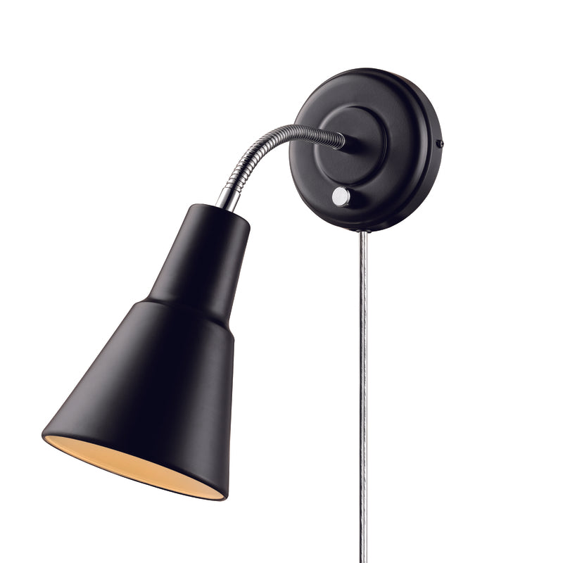 GLOBE ELECTRIC - Globe Electric Ramezay 1-Light Matte Black Modern Wall Sconce