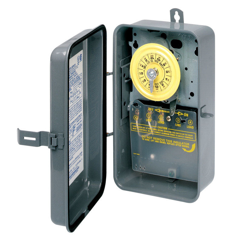 INTERMATIC - Intermatic Indoor and Outdoor Mechanical Timer Switch 120 V Gray