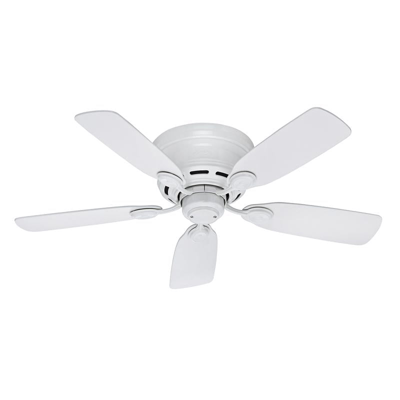 HUNTER - Hunter Low Profile 42 in. White Indoor Ceiling Fan