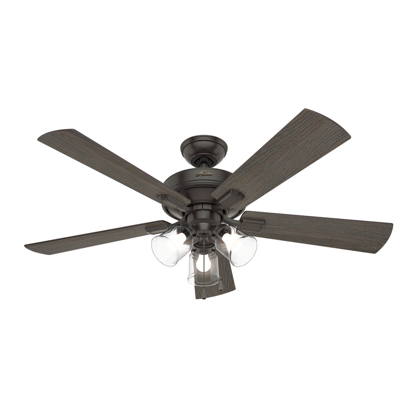 HUNTER - Hunter Crestfield 52 in. Bronze LED Indoor Ceiling Fan