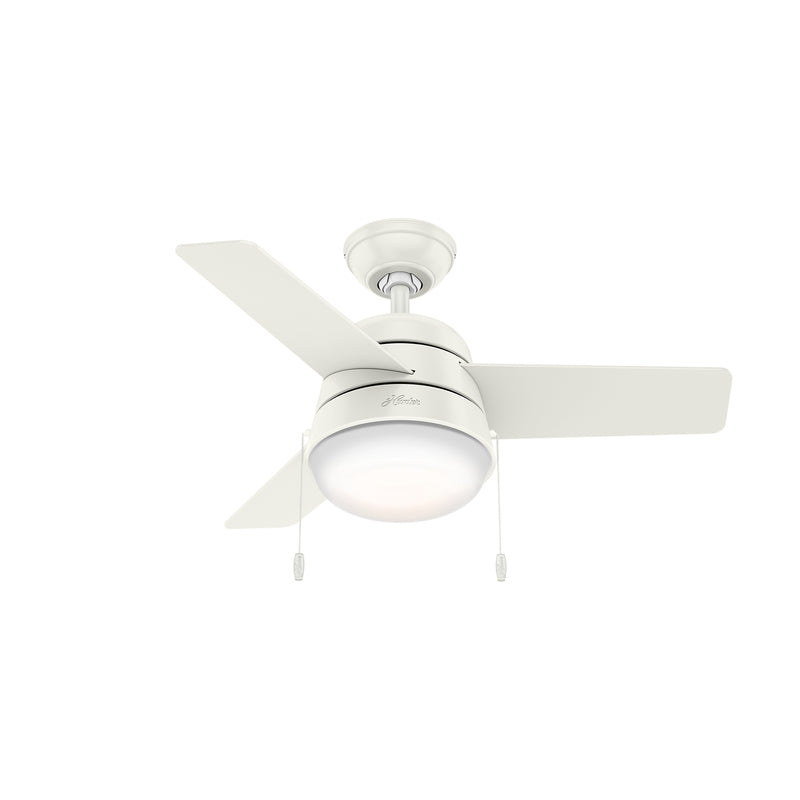 HUNTER - Hunter Aker 36 in. White LED Indoor Ceiling Fan