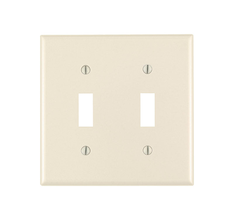 LEVITON - Leviton Almond 2 gang Plastic Toggle Wall Plate 1 pk