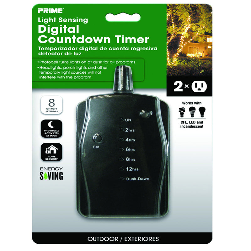 PRIME - Prime Outdoor Countdown Timer 125 V Black