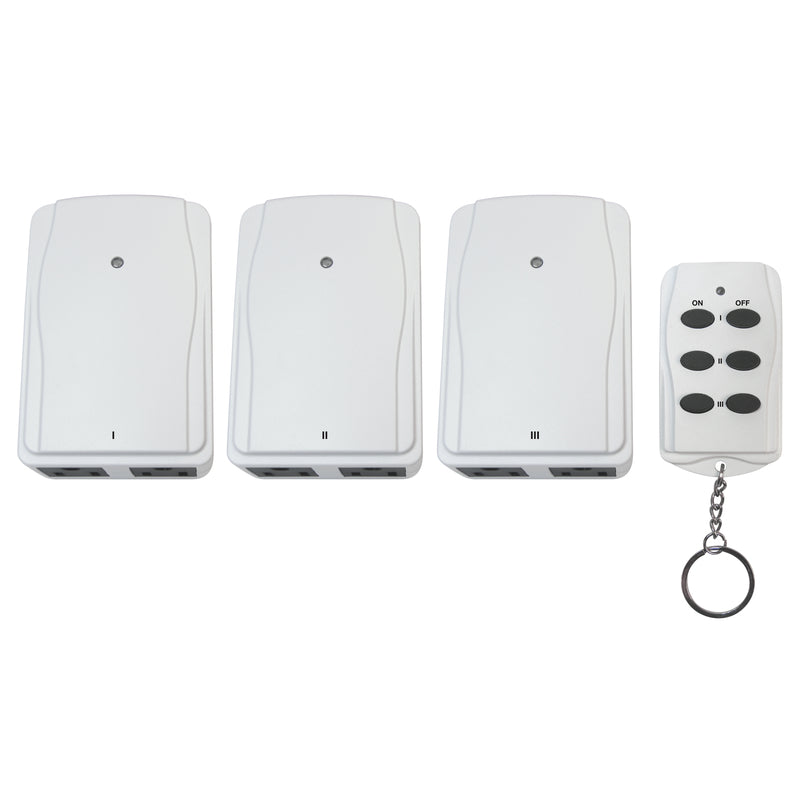 PRIME - Prime Indoor Wireless Remote with Grounded Outlets White