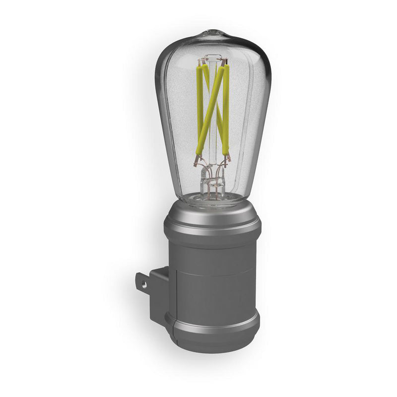 WESTEK - Westek Automatic Plug-in Vintage Edison Aged Nickel LED Night Light