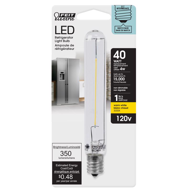 FEIT - Feit LED T6.5 E17 (Intermediate) LED Bulb Warm White 40 Watt Equivalence 1 pk