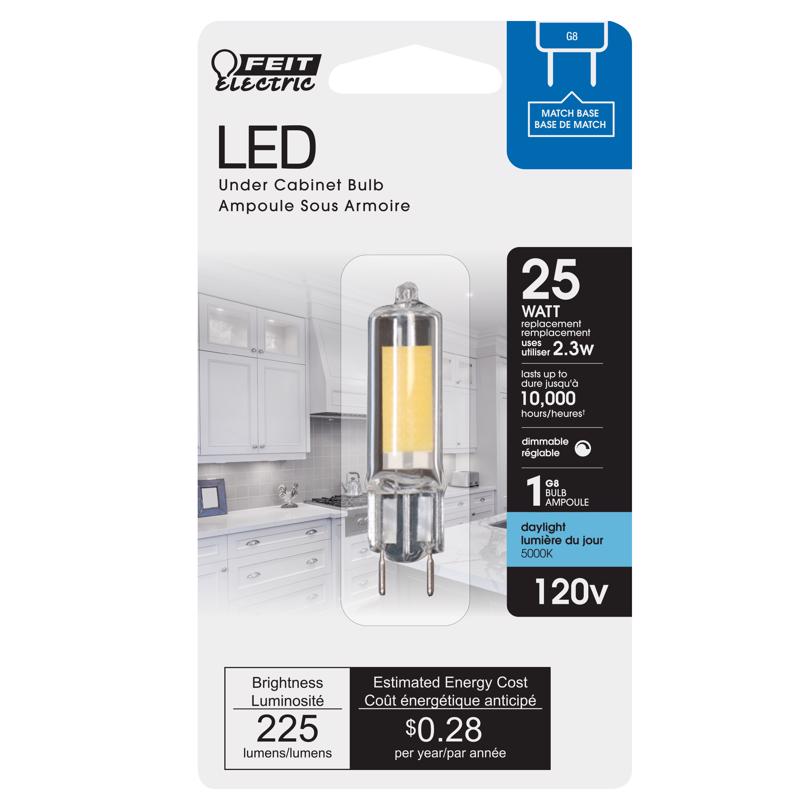 FEIT - Feit LED T4 G8 LED Bulb Daylight 25 Watt Equivalence 1 pk