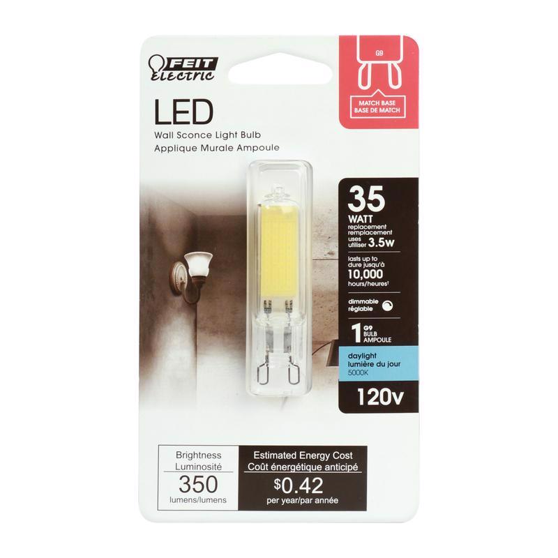 FEIT - Feit LED T4 G9 LED Bulb Daylight 35 Watt Equivalence 1 pk