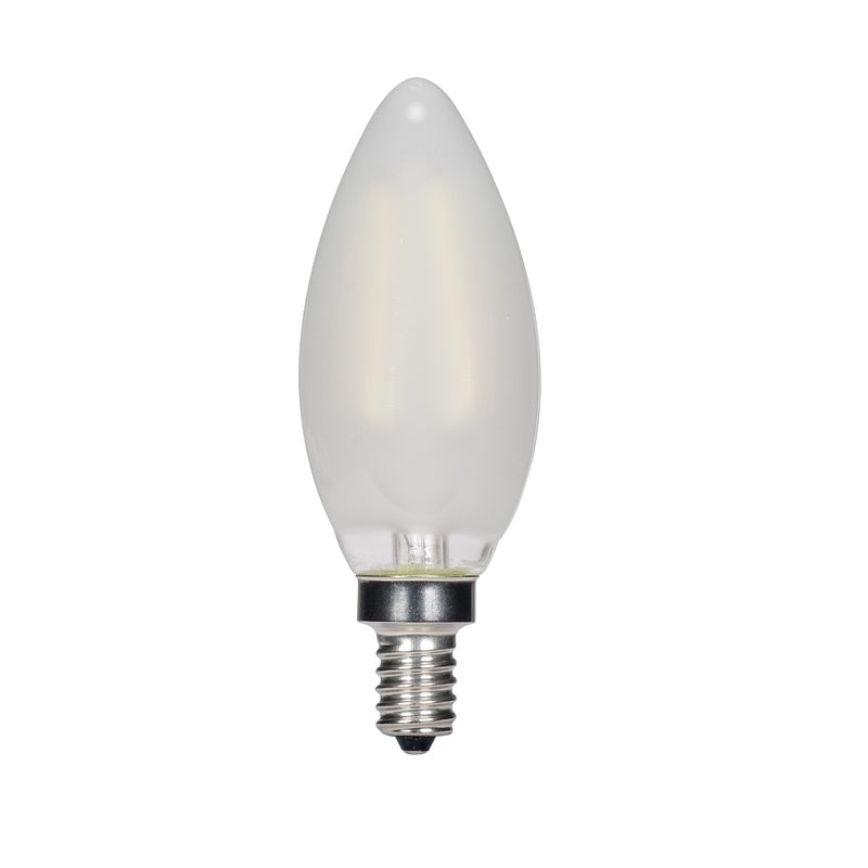 SATCO - Satco B11 E12 (Candelabra) Filament LED Bulb Warm White 40 Watt Equivalence 2 pk [S21823]