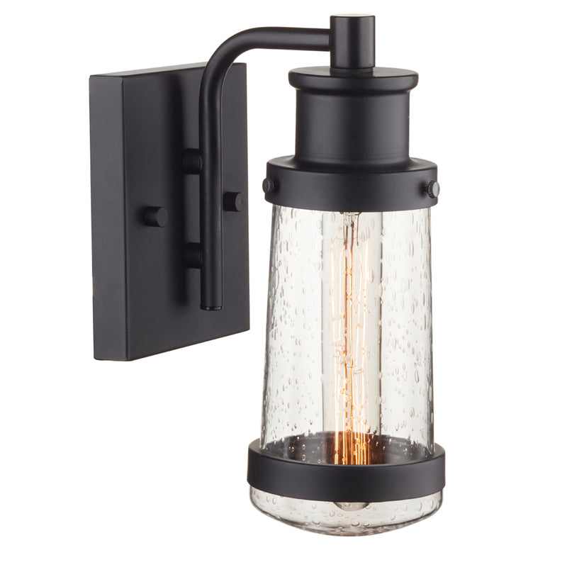 GLOBE ELECTRIC - Globe Electric Vintage 1-Light Matte Black Bennett Wall Sconce