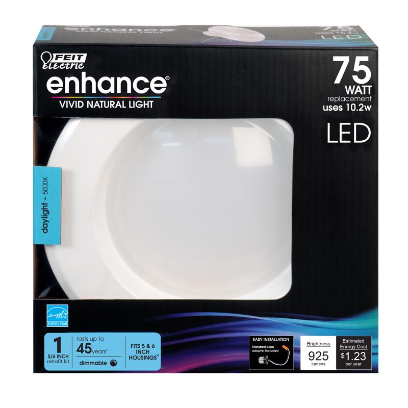 FEIT - Feit Enhance White 5-6 in. W LED Dimmable Recessed Downlight 10.2 W [LEDR56/950CA]