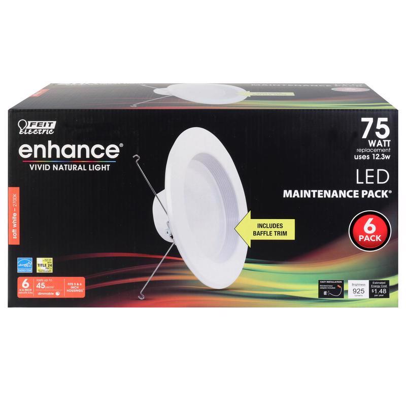 FEIT - Feit Enhance Soft White 5-6 in. W LED Dimmable Recessed Downlight 10.2 W