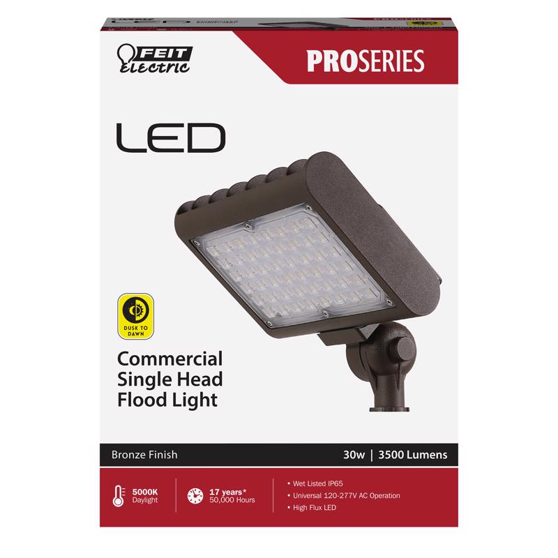 FEIT - Feit Pro Series Dusk to Dawn Hardwired LED Bronze Floodlight