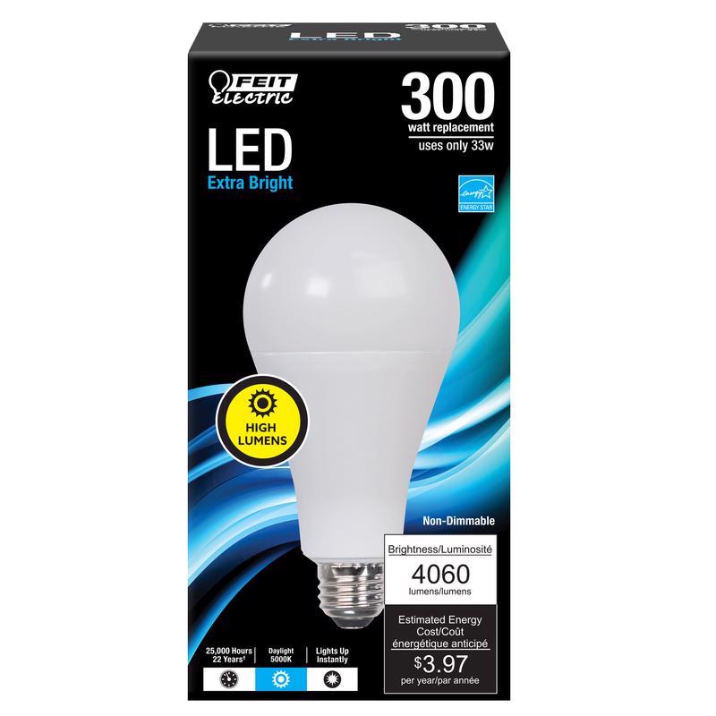 FEIT - Feit LED A21 E26 (Medium) LED Bulb Daylight 300 Watt Equivalence 1 pk