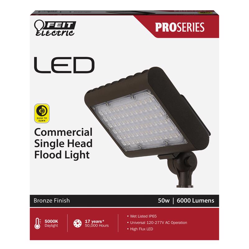 FEIT - Feit Pro Series Switch Hardwired LED Bronze Floodlight