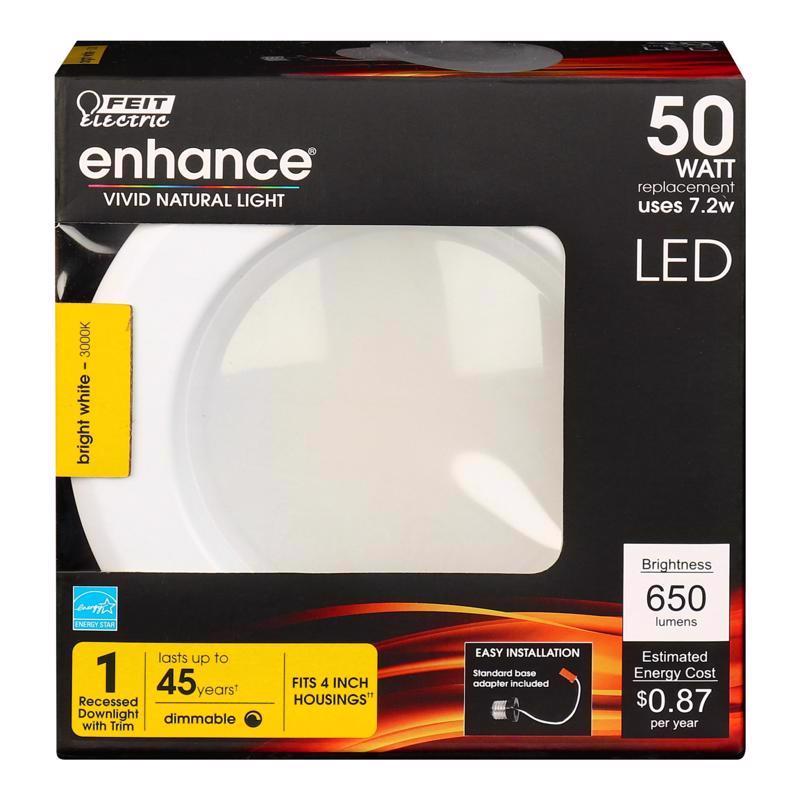 FEIT - Feit Enhance Bright White 5 in. W LED Dimmable Recessed Downlight 7.2 W