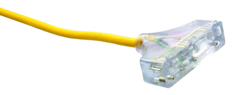 SOUTHWIRE - Southwire Outdoor 100 ft. L Yellow Tri-Source Extension Cord 12/3 SJEOOW