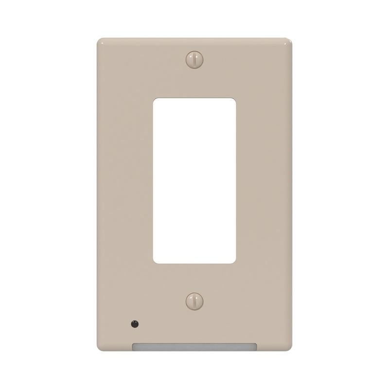 WESTEK - Westek LumiCover Almond 1 gang Plastic Decorator Nightlight Wall Plate 1 pk