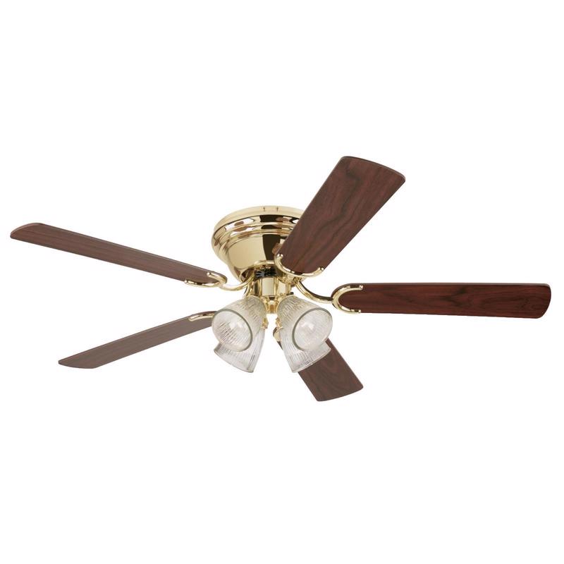 WESTINGHOUSE - Westinghouse Contempra IV 52 in. Polished Brass Brown LED Indoor Ceiling Fan
