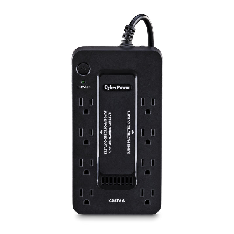 CYBERPOWER - CyberPower 5 ft. L 8 outlets Power Block Black 890 J [SE450G1]