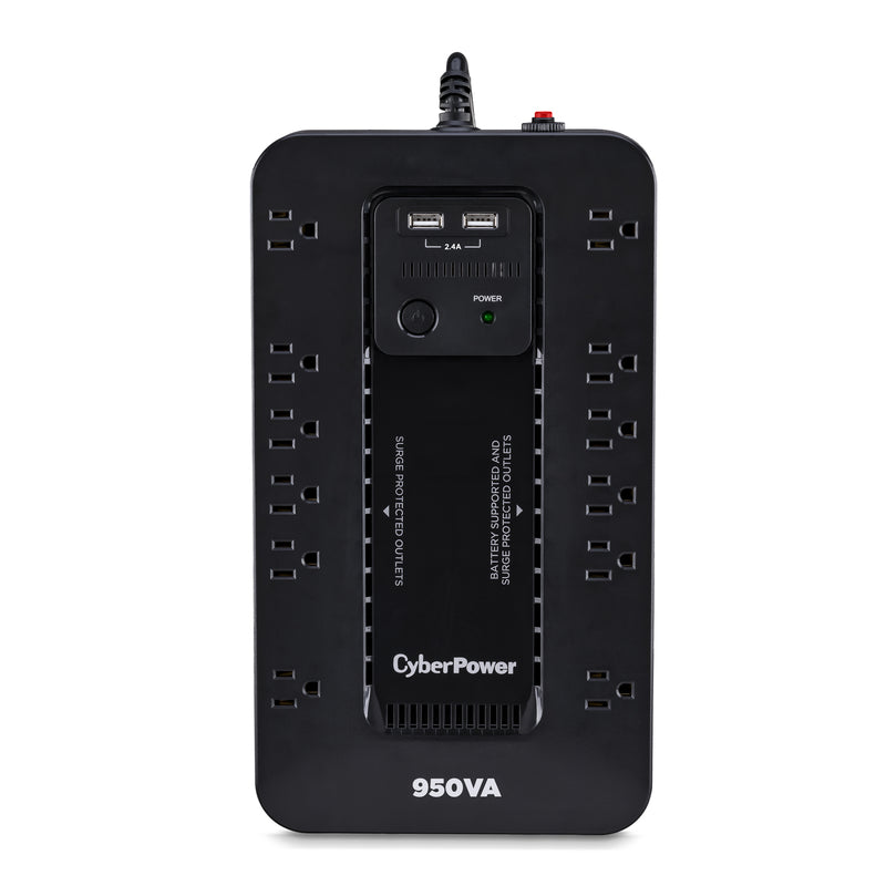 CYBERPOWER - CyberPower 5 ft. L 12 outlets Power Block Black 890 J