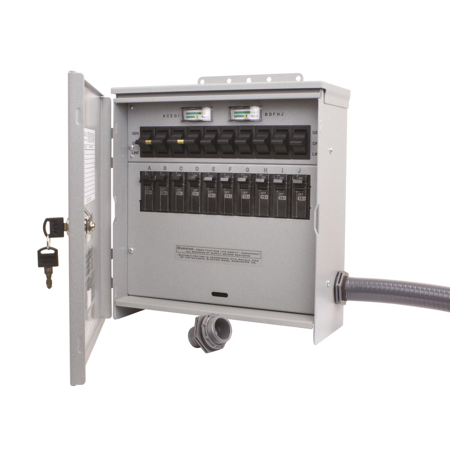 Reliance Controls Pro/Tran 2 30 amps 125 V 10 space 10 circuits Transfer Switch Kit