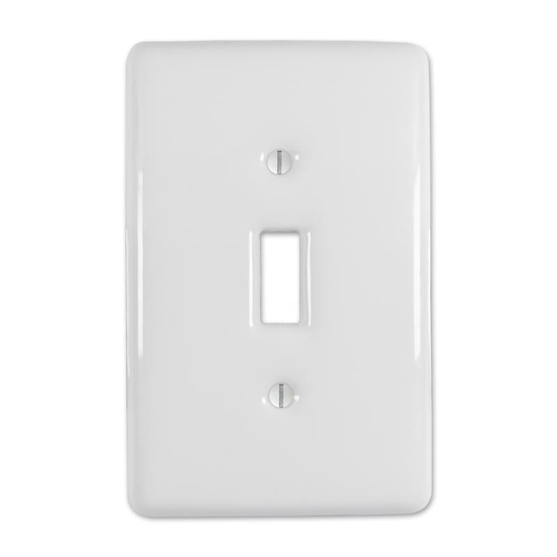 AMERELLE - Amerelle Metro White 1 gang Stamped Steel Toggle Wall Plate 1 pk